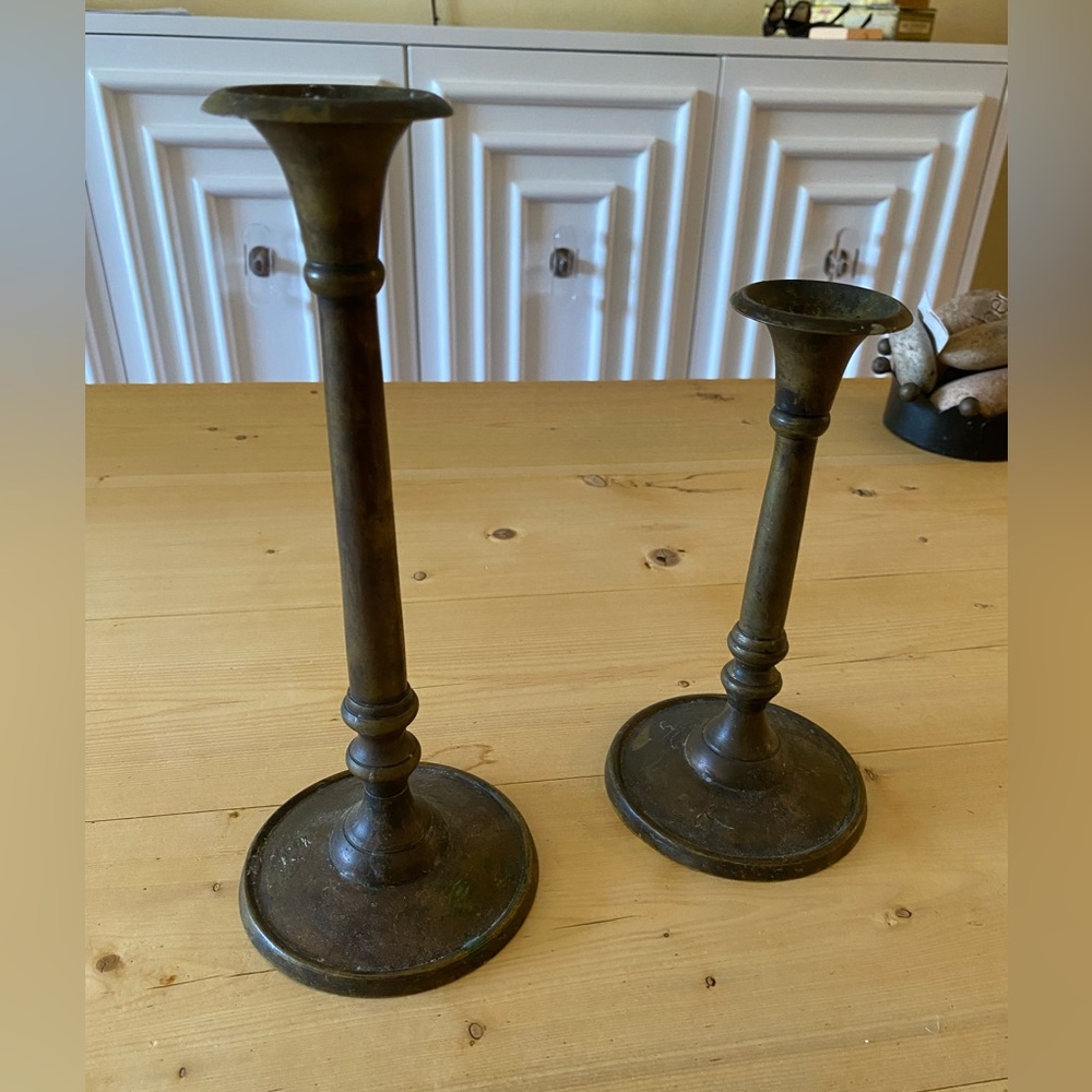 Solid brass candlesticks